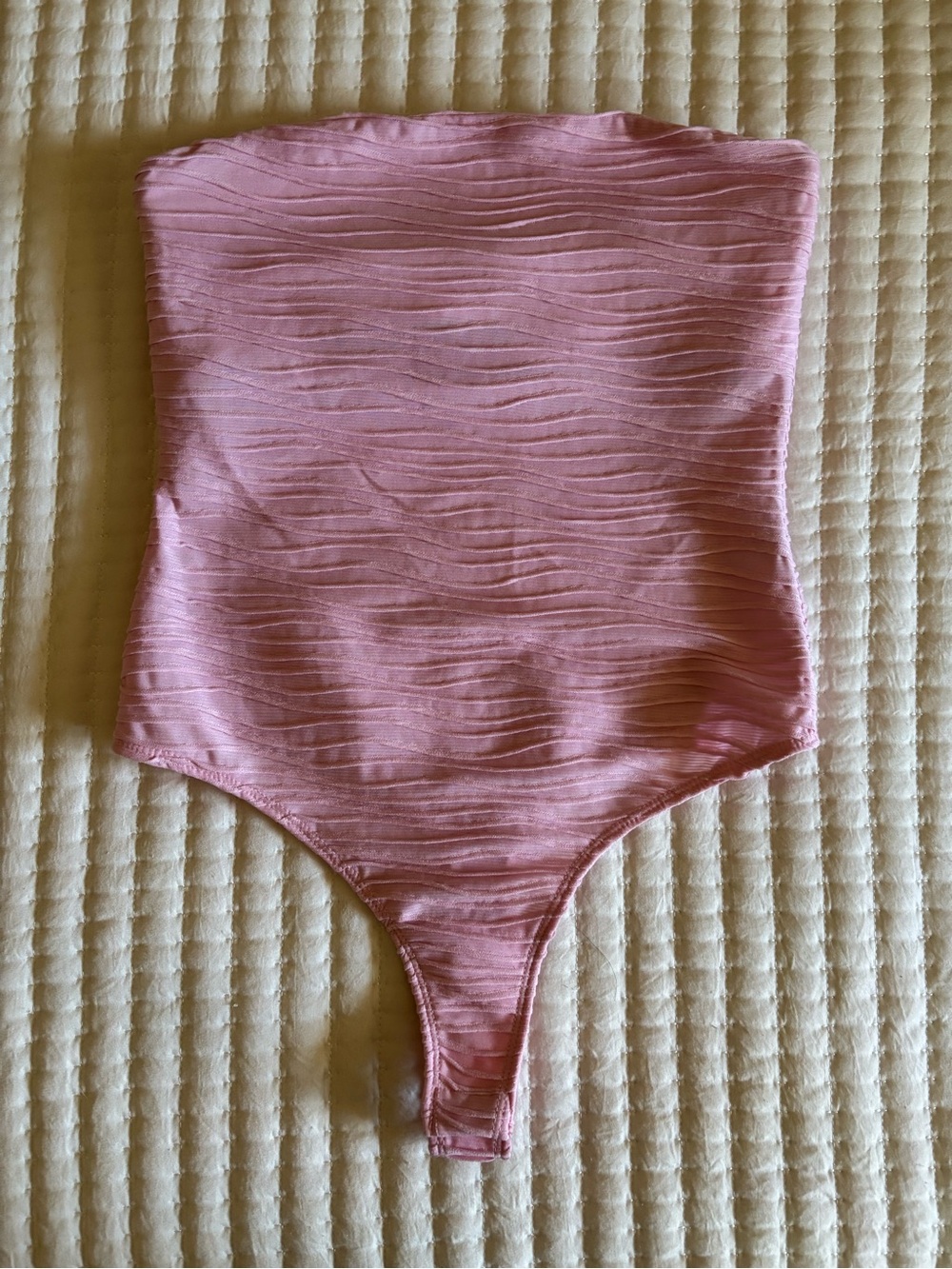 Princess Polly Lilac Pink Textured Strapless One-Piece